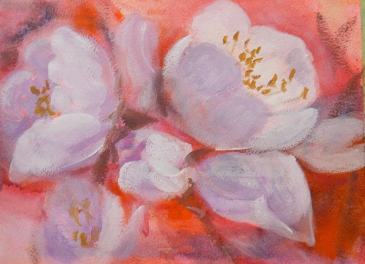 Der Kirschblüten-Kurs - Acryl auf Papier