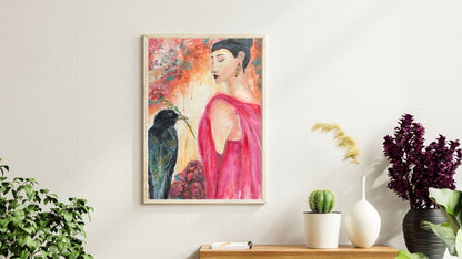 Unnoticed Love - Raven & Rose Art - Original Mixed Media Painting
