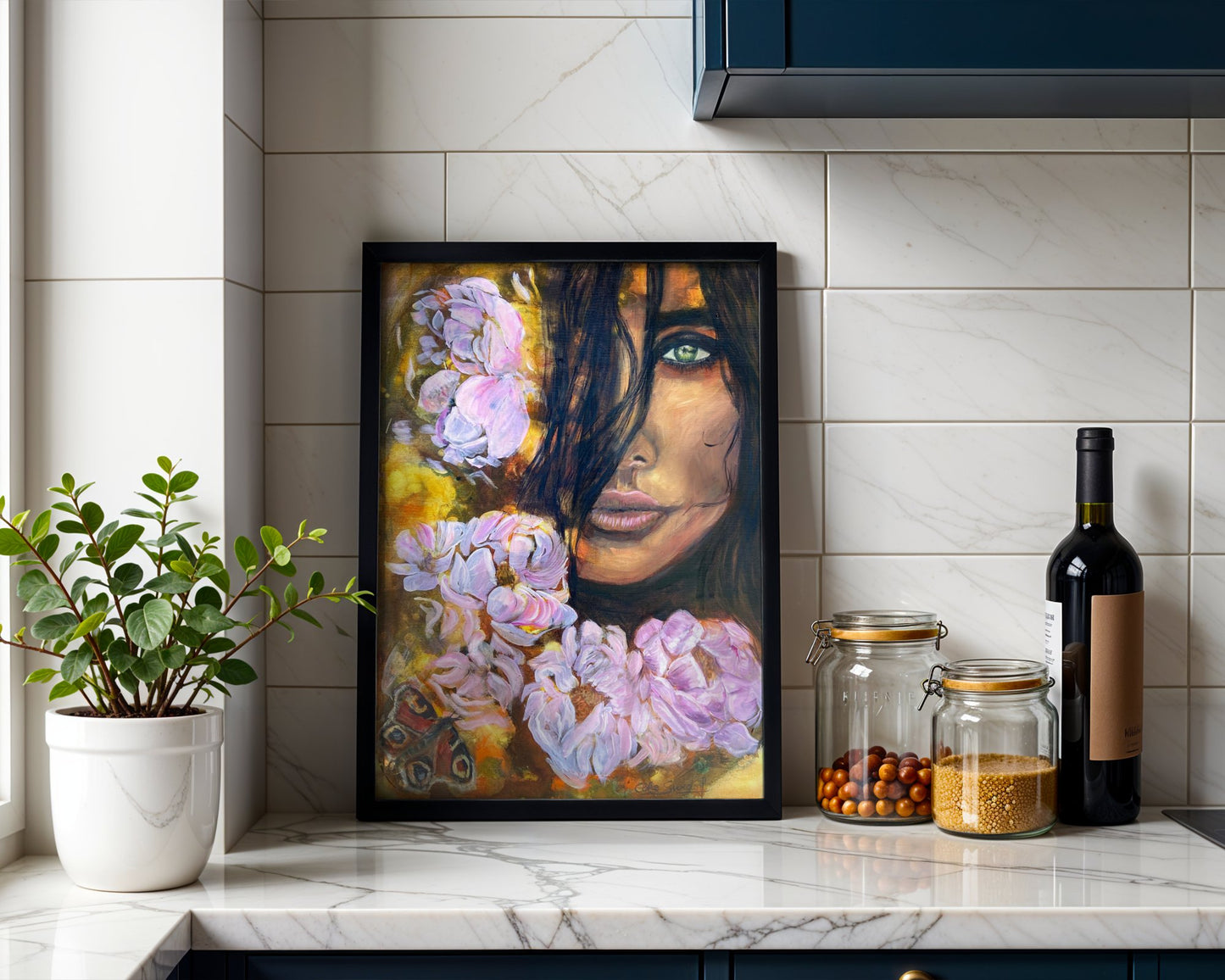 Honor Yourself with Flowers - Butterfly Art - Fine Art Print