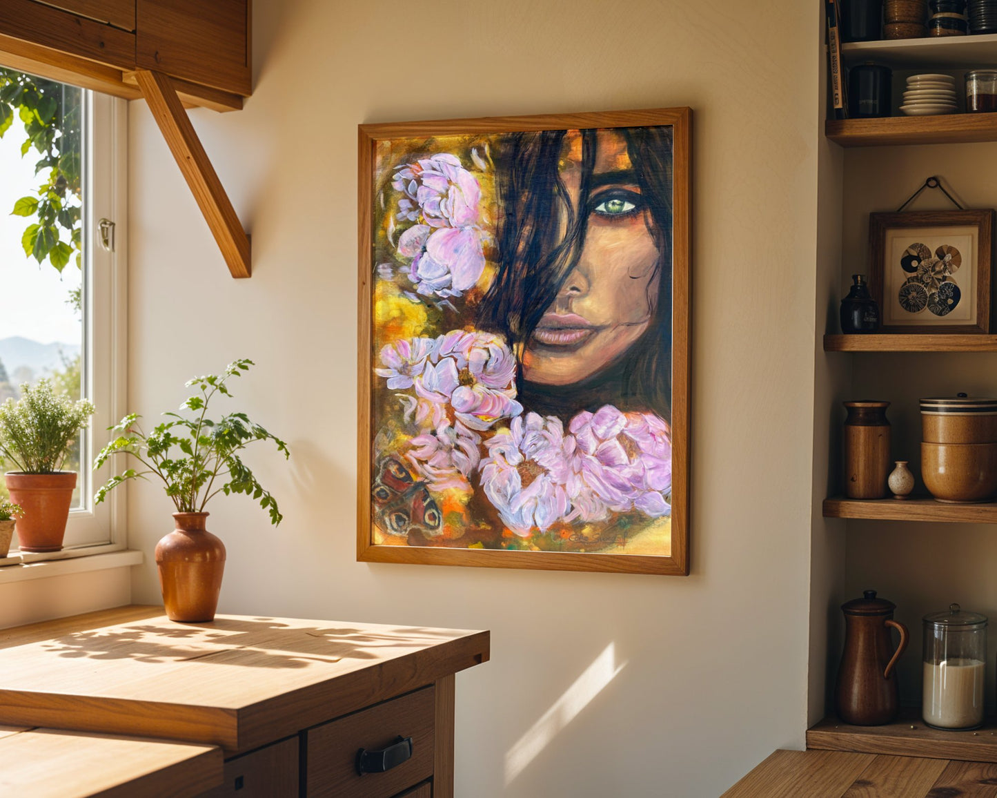 Honor Yourself with Flowers - Butterfly Art - Fine Art Print