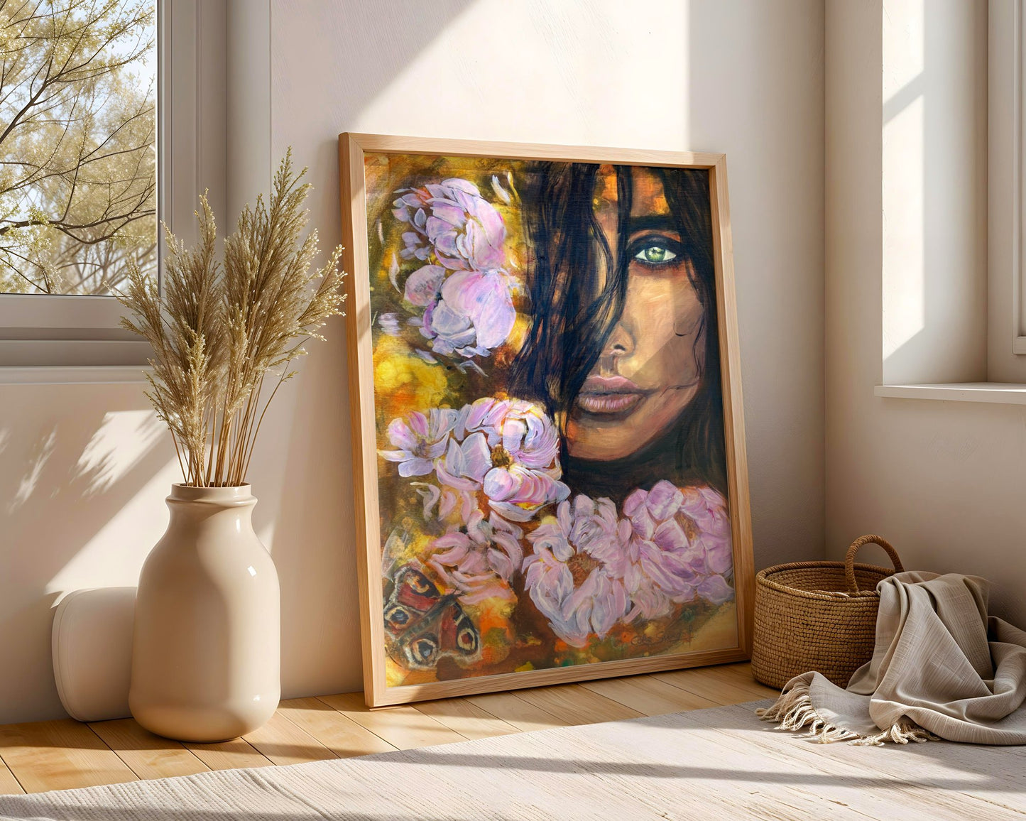Honor Yourself with Flowers - Butterfly Art - Fine Art Print