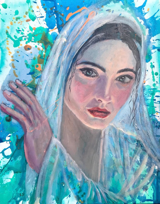 Himena - Gentle Awakening Art - Original Mixed Media Painting