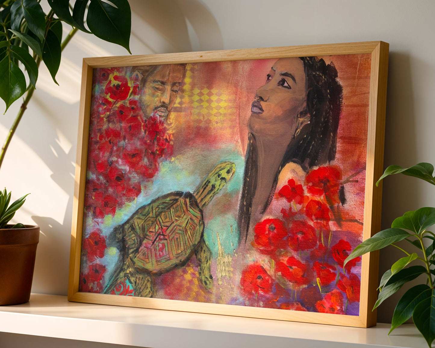 The Turtle's Dream - Woman & Turtle Art - Fine Art Print