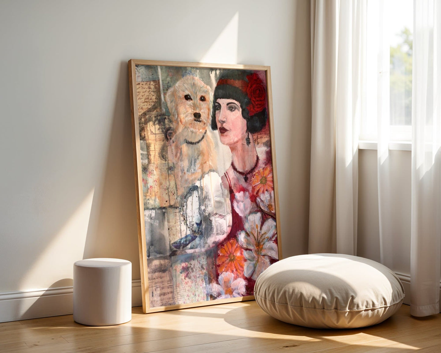 Grace & Rebellion - 1920s Feminine Power Art - Original Mixed Media Painting