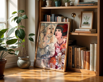 Grace & Rebellion - 1920s Feminine Power Art - Original Mixed Media Painting