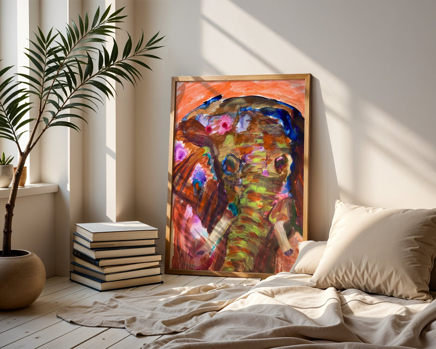 Elefanti – Be Carried on Your Path - Elephant Spirit Art - Original Mixed Media Painting