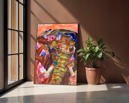 Elefanti – Be Carried on Your Path - Elephant Spirit Art - Original Mixed Media Painting