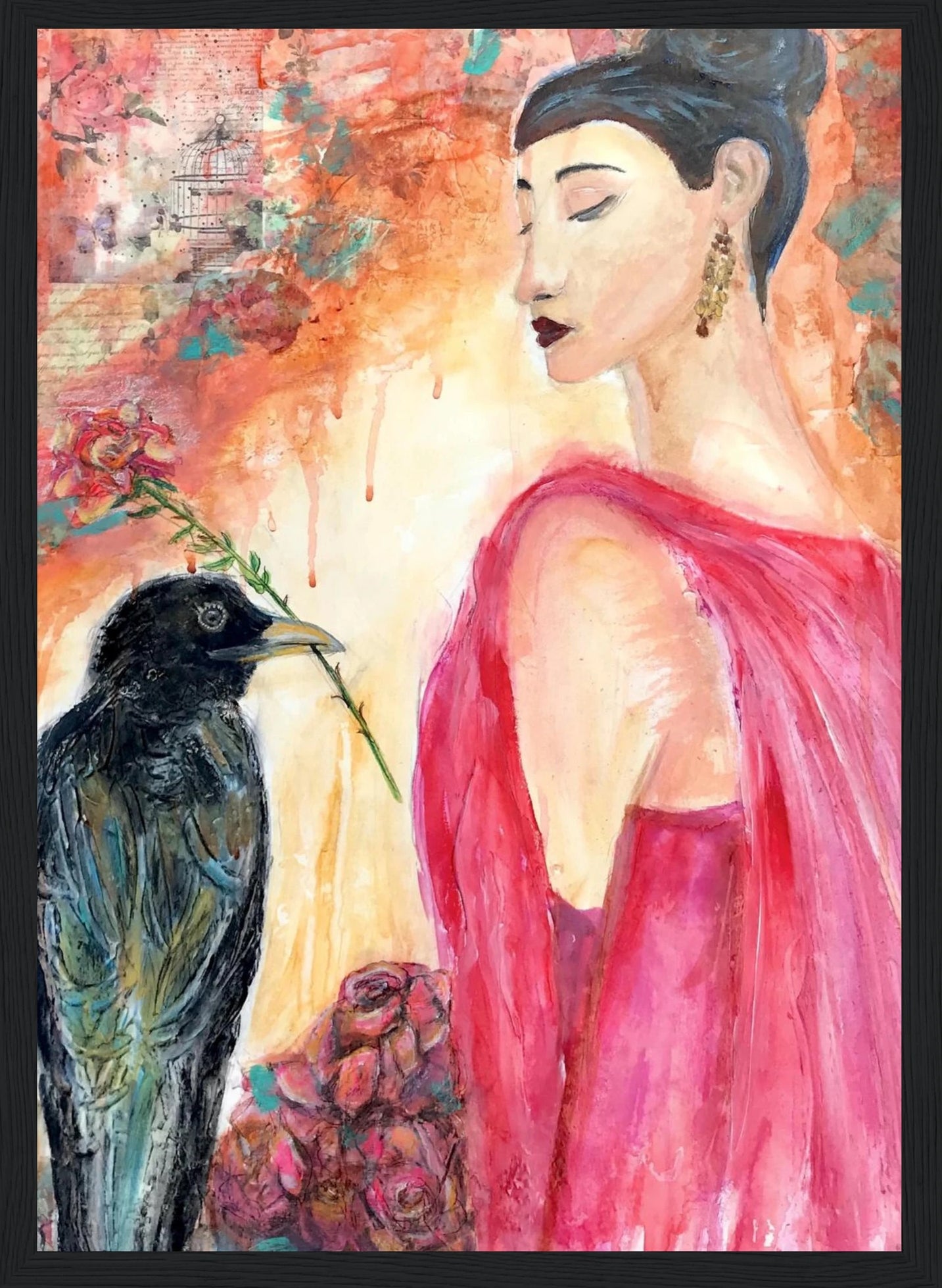 Unnoticed Love - Raven & Rose Art - Fine Art Print